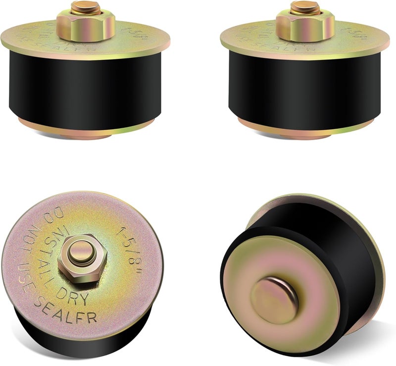 Siptenk 1-5/8" Freeze Rubber Expansion Plug 4 pcs, Automotive Rubber Expandable Freeze Plugs for Engine - Image 1